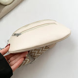 Women's PU Leather Crossbody Fanny Pack with Wide Strap