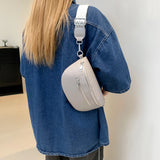 Women's PU Leather Crossbody Fanny Pack with Wide Strap