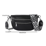 Women's PU Leather Crossbody Fanny Pack with Wide Strap