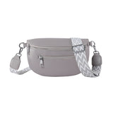 Women's PU Leather Crossbody Fanny Pack with Wide Strap