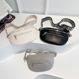 Women's PU Leather Crossbody Fanny Pack with Wide Strap