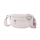 Women's PU Leather Crossbody Fanny Pack with Wide Strap