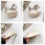Women's PU Leather Crossbody Fanny Pack with Wide Strap