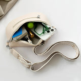 Women's PU Leather Crossbody Fanny Pack with Wide Strap