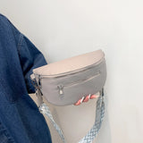 Women's PU Leather Crossbody Fanny Pack with Wide Strap