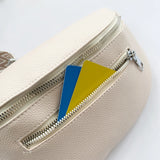 Women's PU Leather Crossbody Fanny Pack with Wide Strap