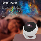 360° Rotating Galaxy Star Projector – 12 Scenarios for Kids & Home Decor