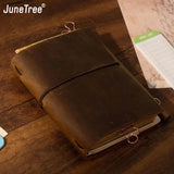 Vintage Refillable Leather Journal, Passport Size, 3 Booklet Refills