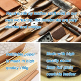 Vintage Refillable Leather Journal, Passport Size, 3 Booklet Refills