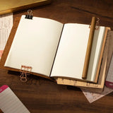 Vintage Refillable Leather Journal, Passport Size, 3 Booklet Refills