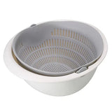 Rotatable Double Drain Basket – Fruit & Vegetable Washing, Storage, and Strainer Tool