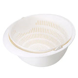 Rotatable Double Drain Basket – Fruit & Vegetable Washing, Storage, and Strainer Tool