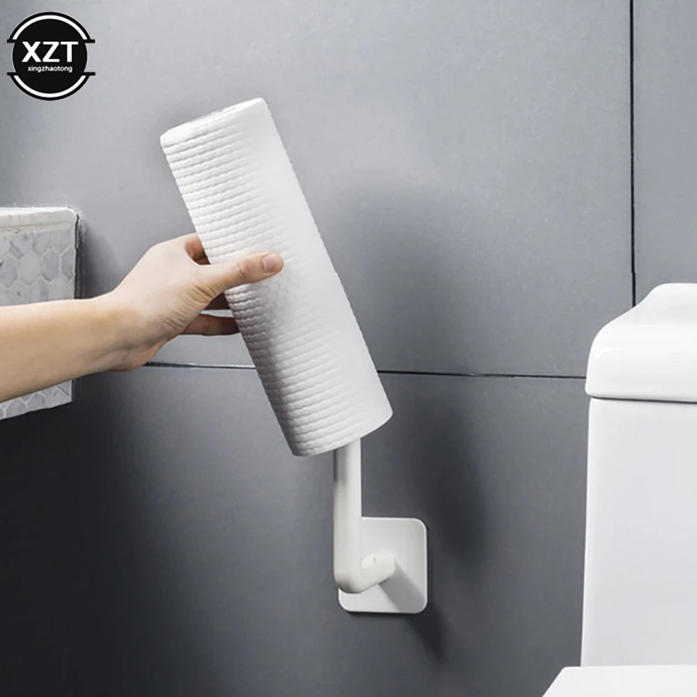 Self-Adhesive Under Cabinet Paper Roll & Towel Holder – Space-Saving Kitchen and Bathroom Rack
