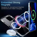 Clear MagSafe-Compatible Phone Case for iPhone 11-15 Pro Max – Magnetic Wireless Charging