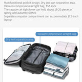 60L Vacuum Compression Travel Backpack with Pump - Airline Approved