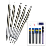 MROOFUL Mechanical Pencil Set – 0.3mm to 2.0mm, Full Metal Design for Art, Drawing, and Office Use