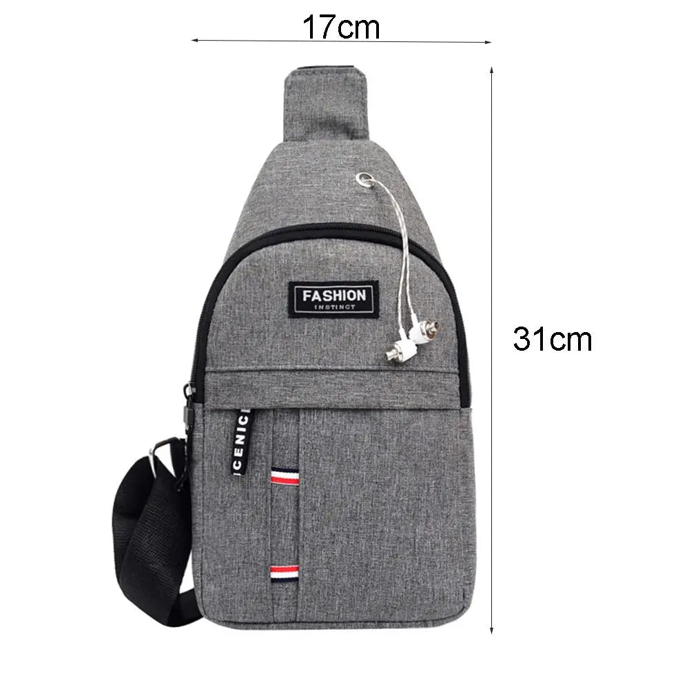Water-Resistant Oxford Sports Chest Bag
