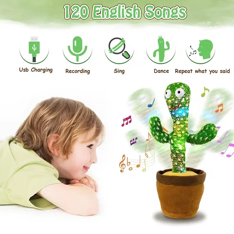 MIVM Dancing Talking Cactus Toy – Interactive Plush with Music