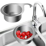VKTECH Stainless Steel Kitchen Sink Drain Basket – Swan Food Filter, Corner Strainer