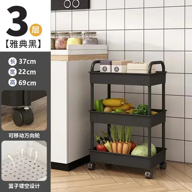 Rolling Storage Cart with Multiple Levels