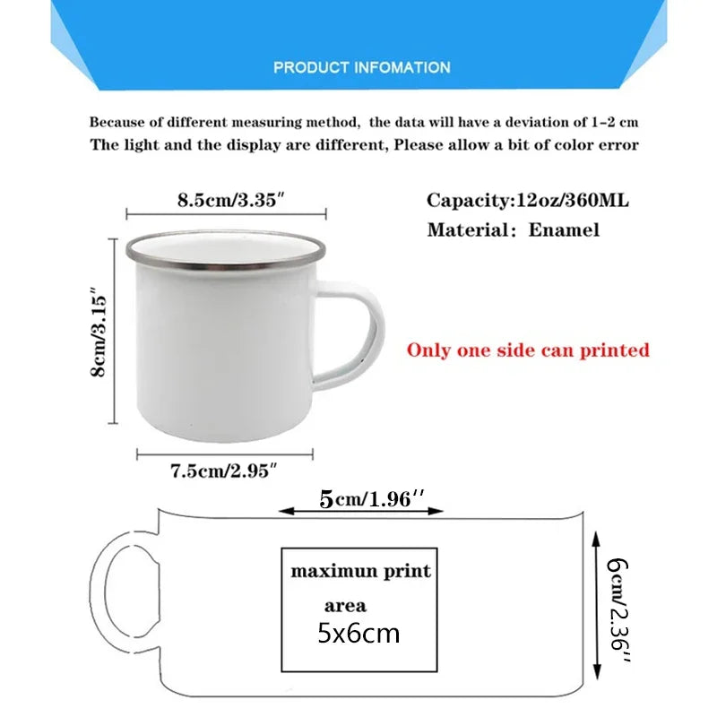 Personalized Enamel Mug with Initial & Name – Perfect for Weddings & Gifts