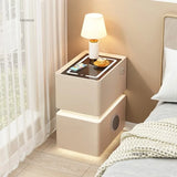 Smart Nordic Bedside Table with Multi-Function Features