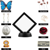 10pcs 3D Floating Frame Jewelry Display Box – Perfect for Rings, Pendants & Collectibles