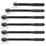 5-210N.m Adjustable Torque Wrench with 1/2'', 3/8'', 1/4'' Square Drive for Car and Bike Repair