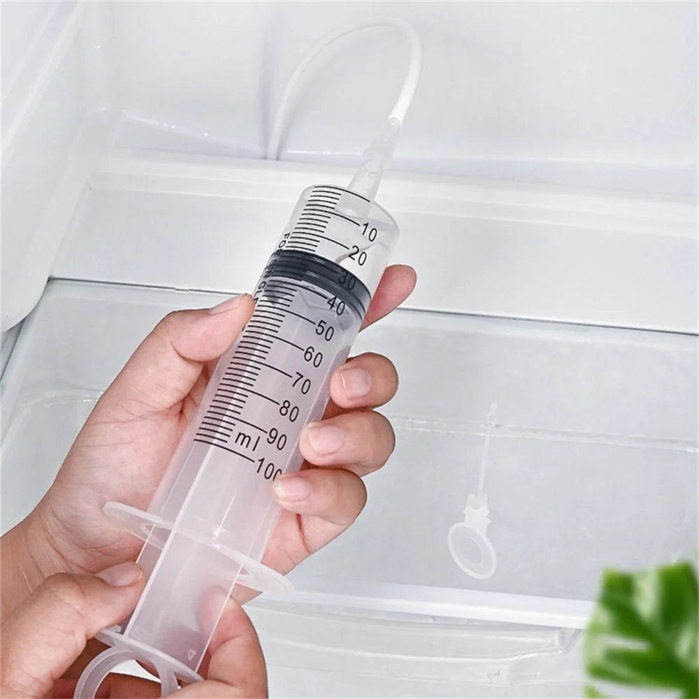 Refrigerator Drain Cleaner Kit with Brush, Syringe, and 1.5M Hose