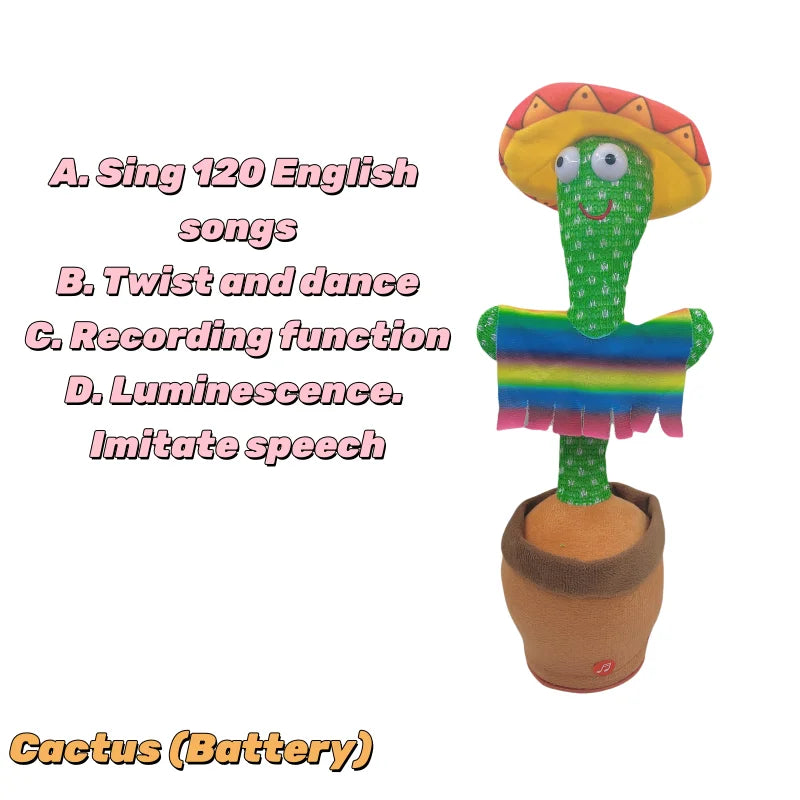 MIVM Dancing Talking Cactus Toy – Interactive Plush with Music