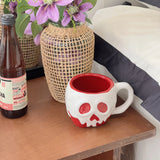 Red Skull Ceramic Mug – Perfect Halloween Gift