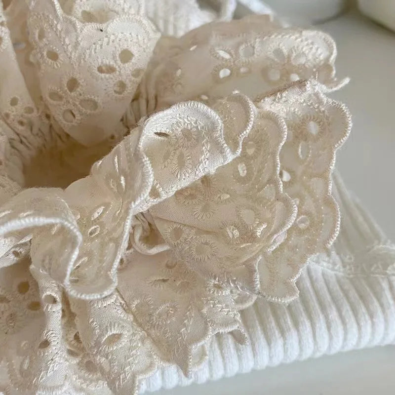 Lace Scrunchies for Women - Elastic Hair Bands & Ponytail Holders