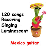 Rechargeable Dancing Cactus Plush Toy with Lights and Music