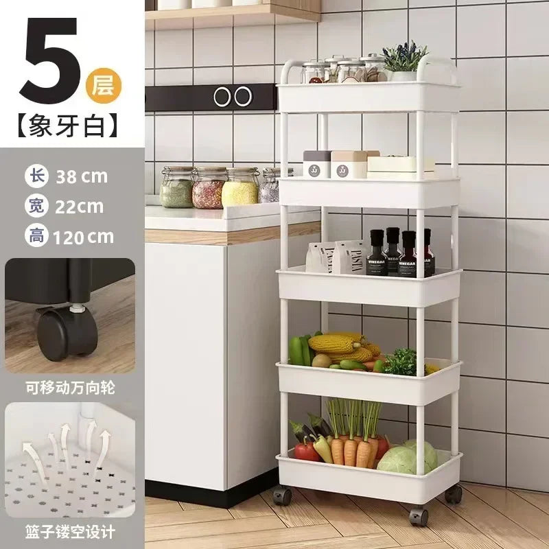 Rolling Storage Cart with Multiple Levels