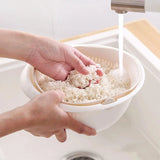 Rotatable Double Drain Basket – Fruit & Vegetable Washing, Storage, and Strainer Tool