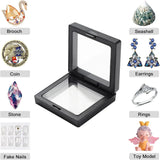 10pcs 3D Floating Frame Jewelry Display Box – Perfect for Rings, Pendants & Collectibles