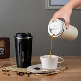 Portable 304 Stainless Steel Insulated Coffee Cup – 380ml/510ml