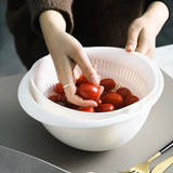 Rotatable Double Drain Basket – Fruit & Vegetable Washing, Storage, and Strainer Tool