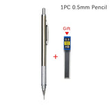 MROOFUL Mechanical Pencil Set – 0.3mm to 2.0mm, Full Metal Design for Art, Drawing, and Office Use