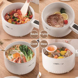 1.6L Smart Electric Hot Pot with Steamer – Non-Stick, 600W, Multifunctional