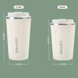 Portable 304 Stainless Steel Insulated Coffee Cup – 380ml/510ml