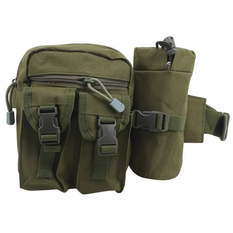 Tactical Nylon Outdoor Waist Pack with Bottle Holder