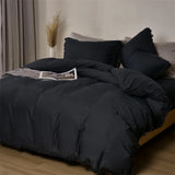 100% Washed Cotton Duvet Cover - Japanese Minimalist Style