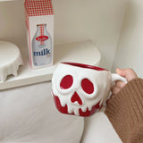 Red Skull Ceramic Mug – Perfect Halloween Gift