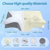 Memory Foam Cervical Pillow - 2 in 1 Ergonomic Contour Orthopedic Pillow