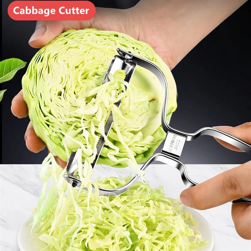 Stainless Steel Cabbage Grater & Peeler – Multi-Functional Vegetable Slicer