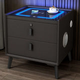 Modern Metal Smart Nightstand with Storage