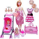 11.5-inch Pregnant Mother Doll Set - Educational Toy