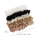 4-Piece Pure Silk Skinnies Scrunchie Set for Women and Girls