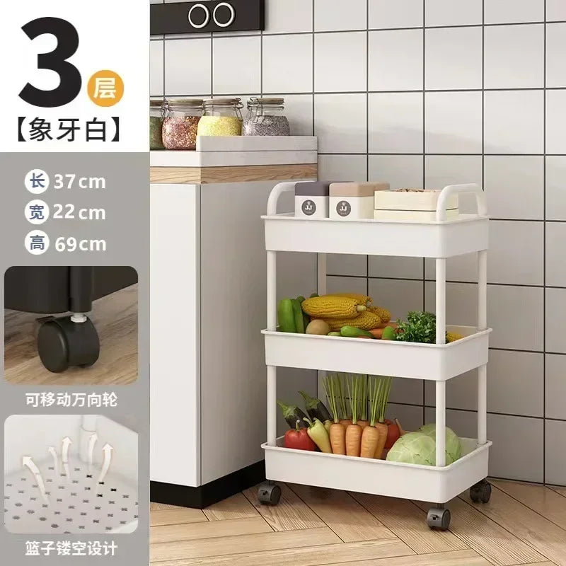 Rolling Storage Cart with Multiple Levels